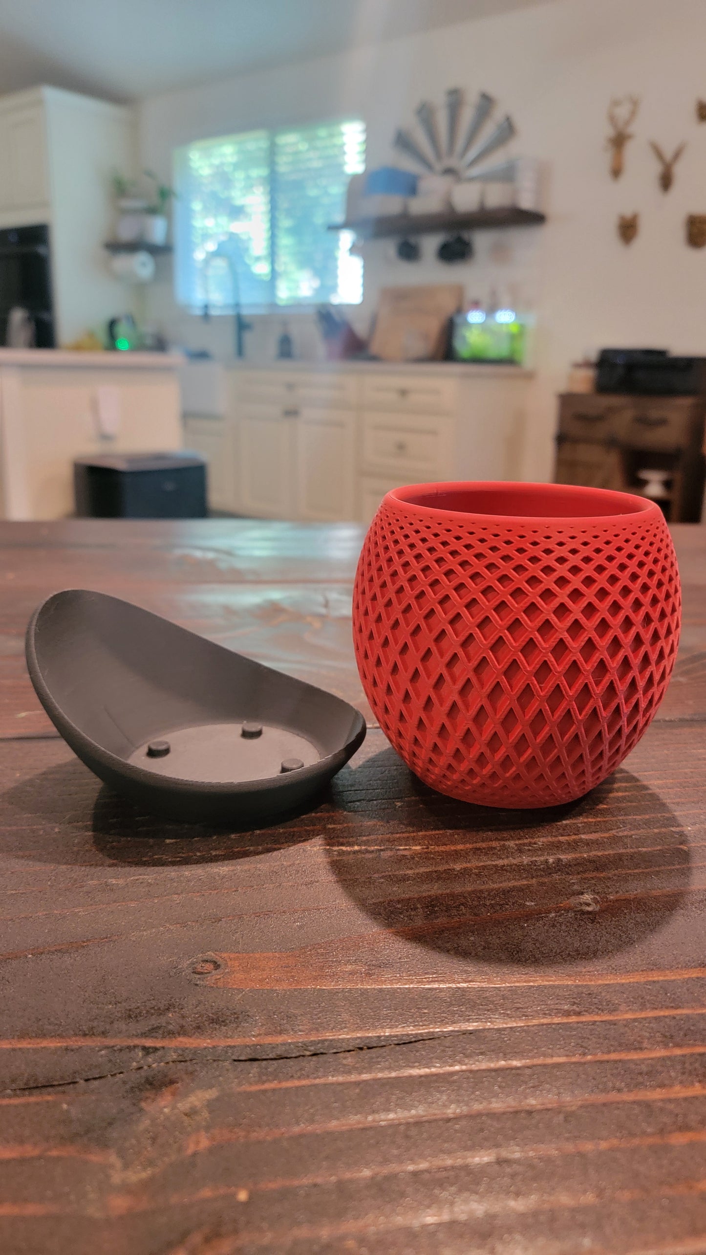 Geometric Planter with Drainage Tray