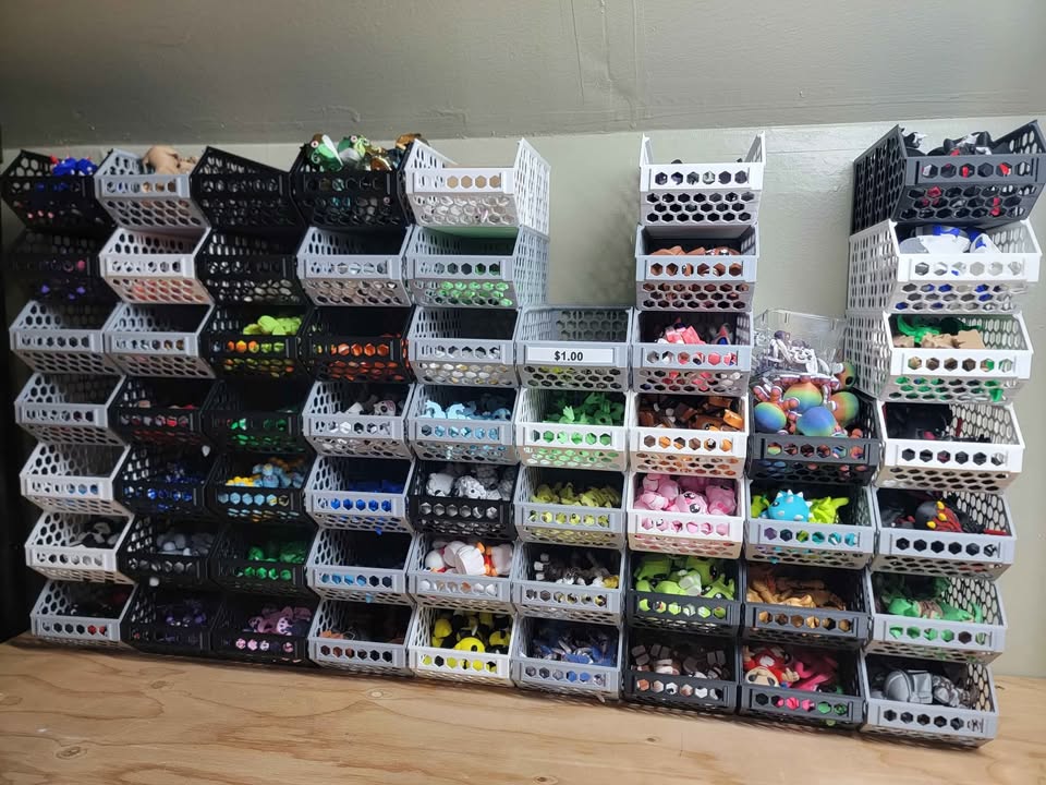 Hex-Style Stackable Storage Bins - Set of 2