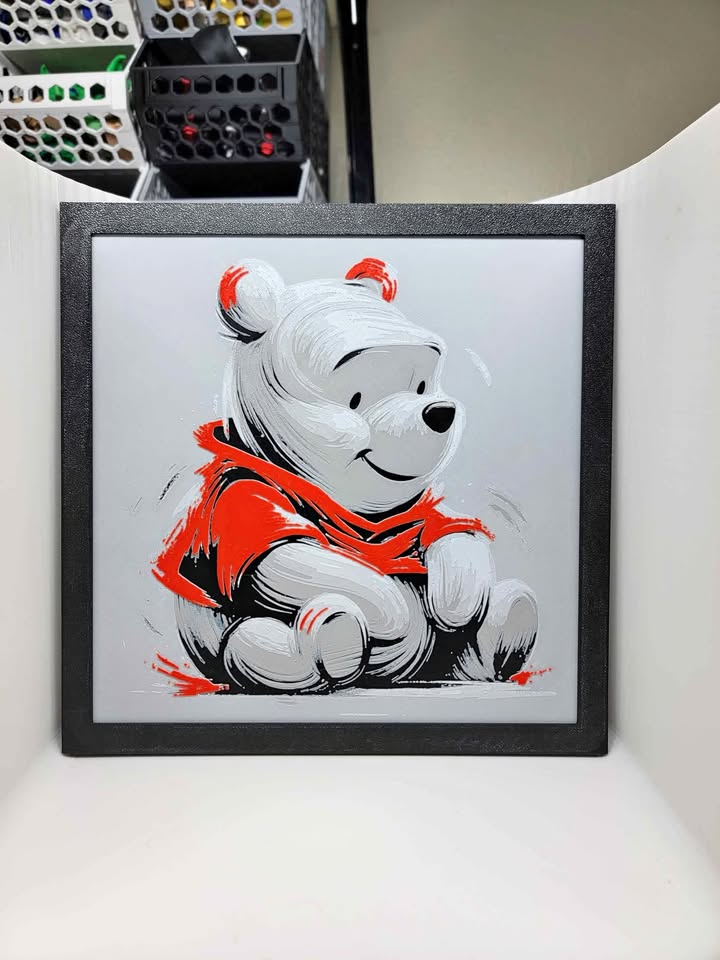 3D Printed Winnie the Pooh Character Paintings