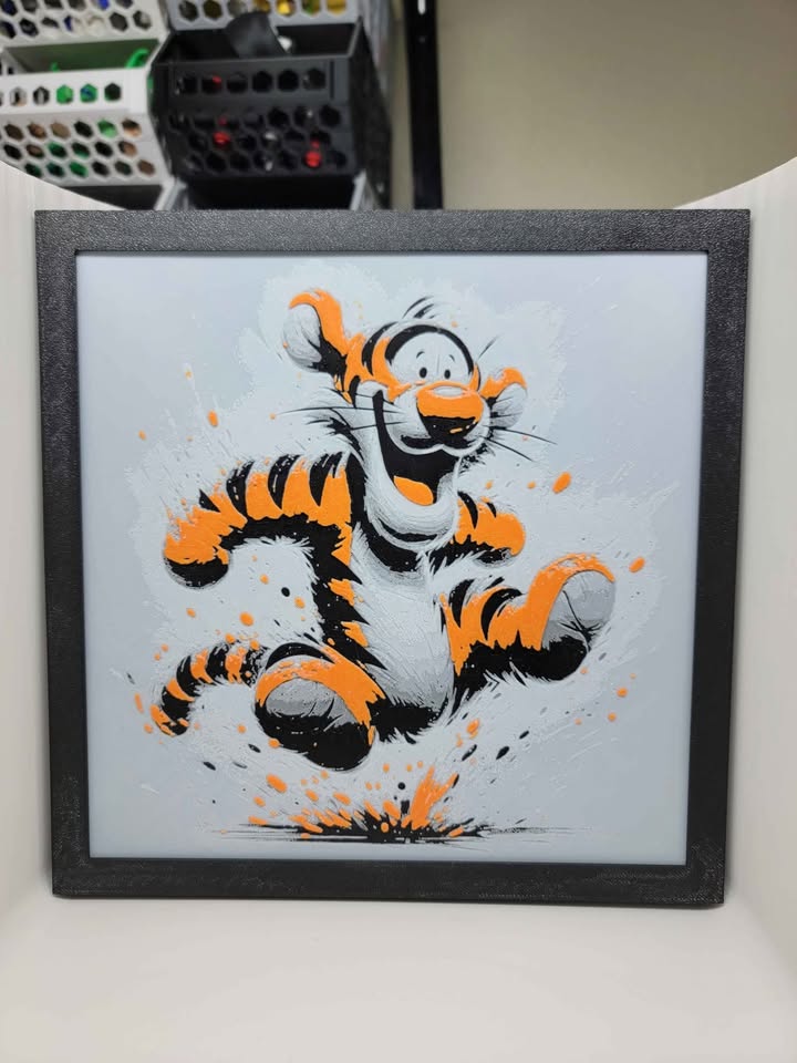 3D Printed Winnie the Pooh Character Paintings