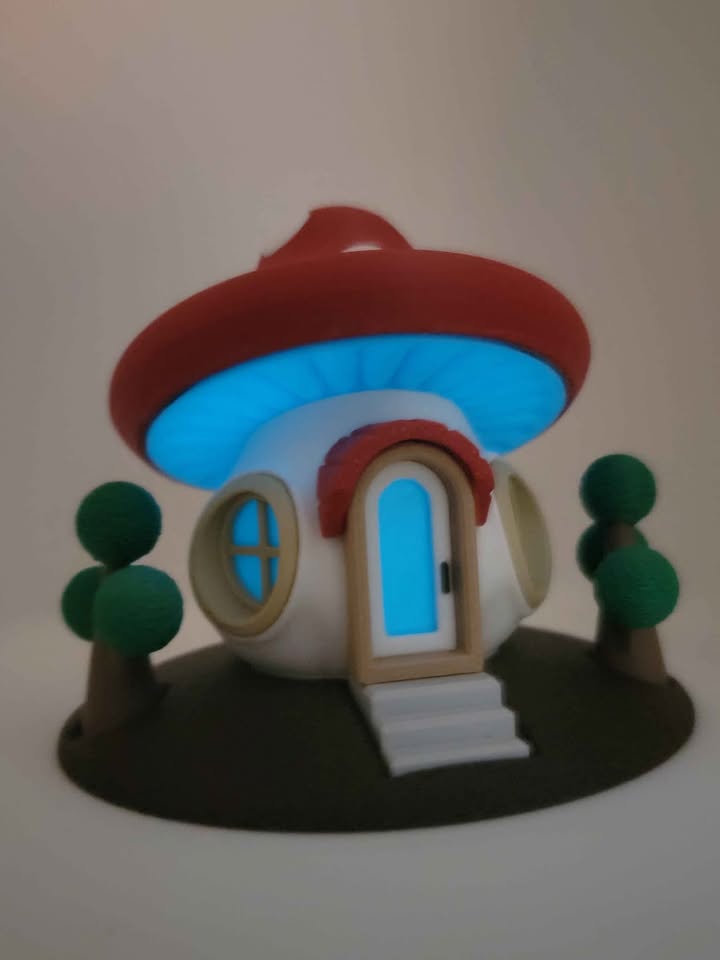 Glow-in-the-Dark Mushroom House