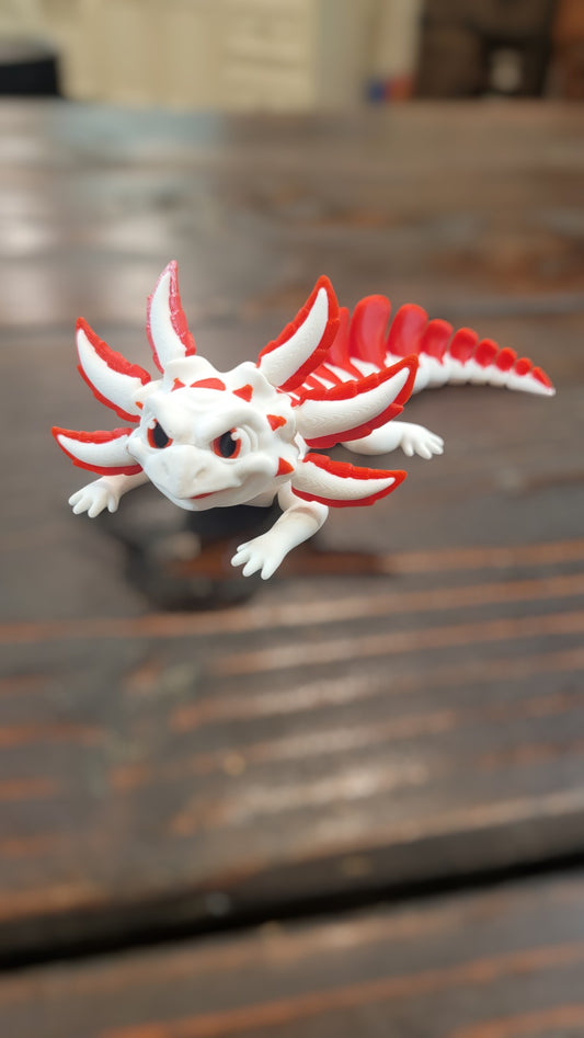 Red and White Axolotl