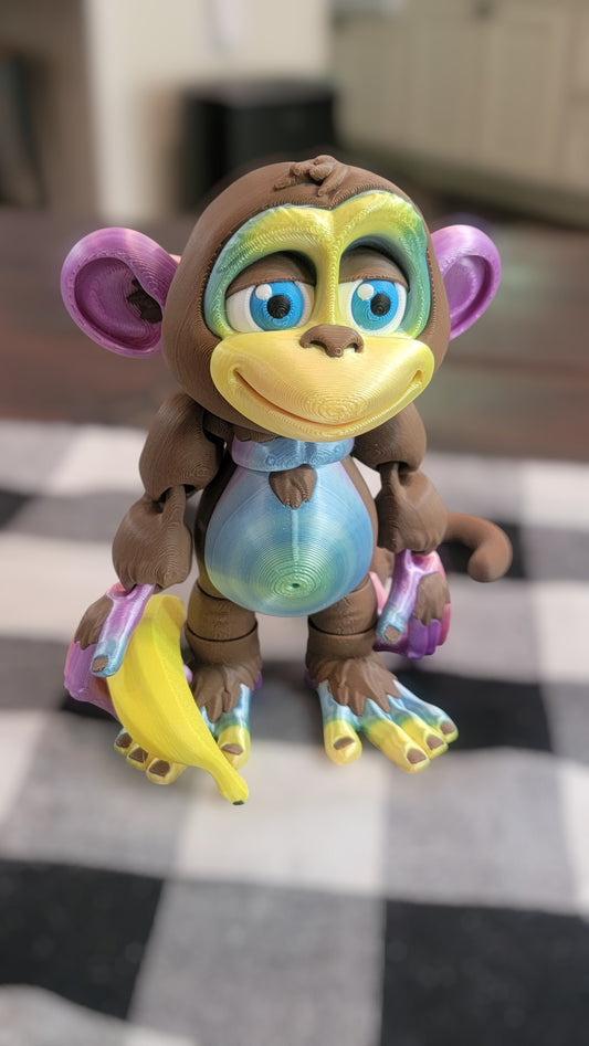 Articulated Monkey with Banana – Poseable & Playful