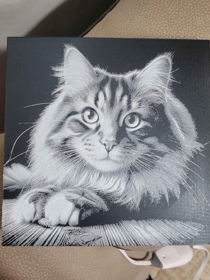 3d Printed Cat Wall Art