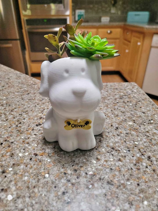 Printed Dog Plant Pots