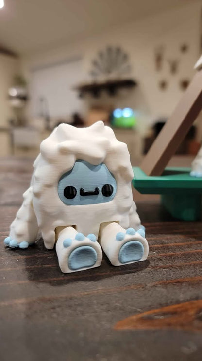Articulated Yetis and Mountain Scene