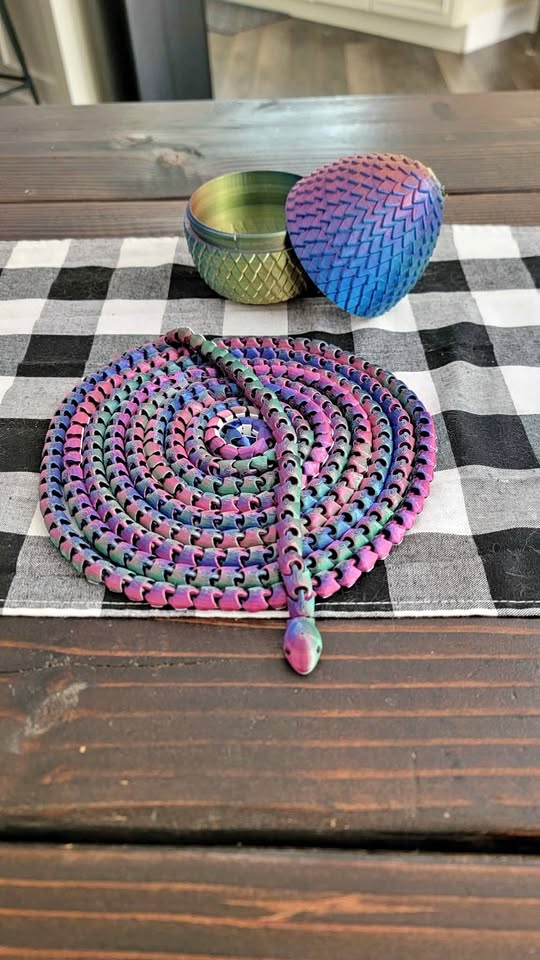 11 Foot Slinky Snake with Egg