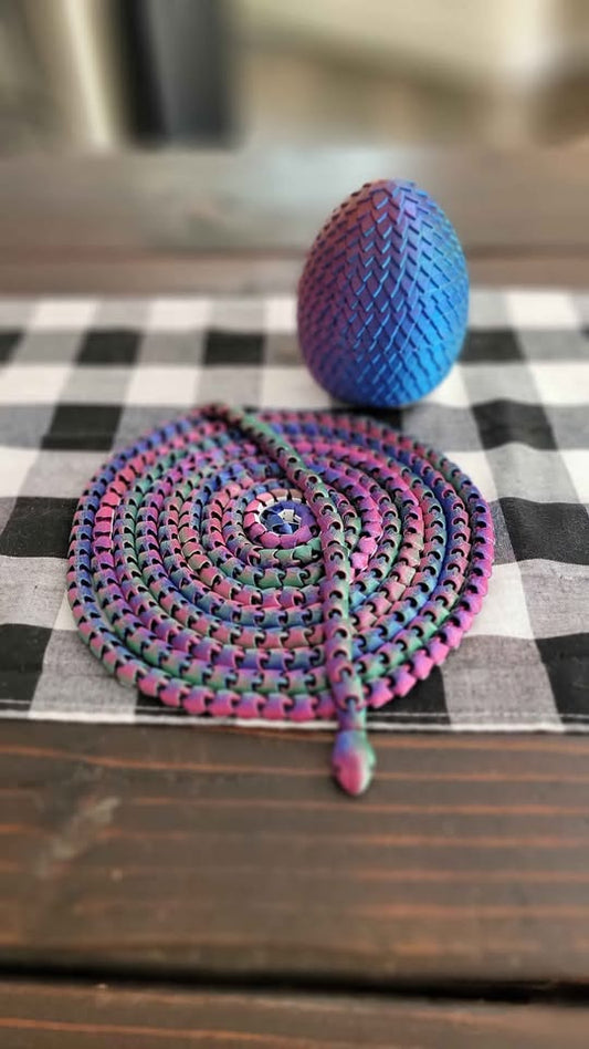 11 Foot Slinky Snake with Egg