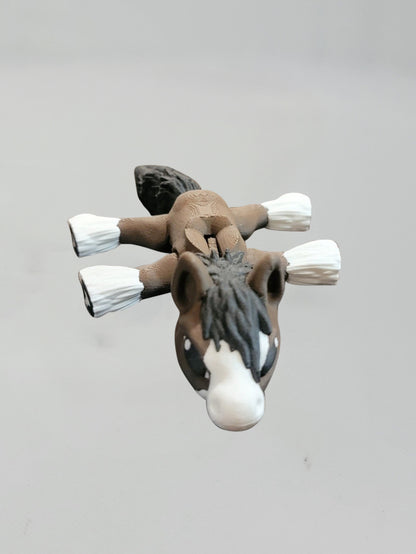 Brown and White Clydesdale