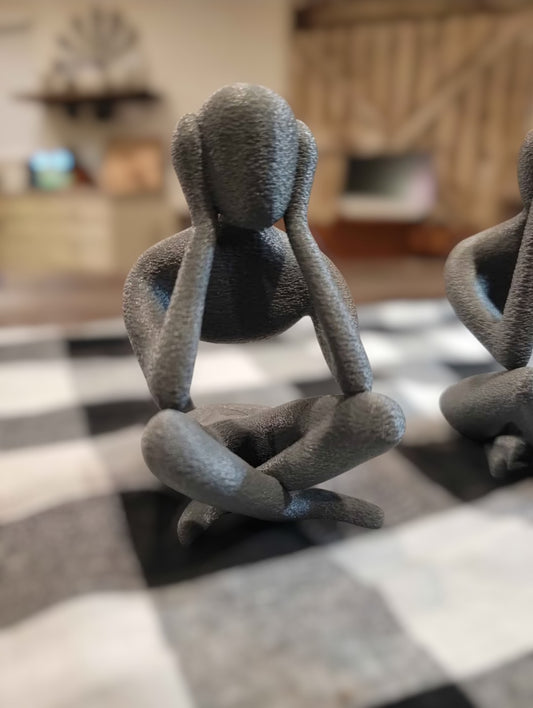 See No Evil, Hear No Evil, Speak No Evil Yoga Figures – Set of 3
