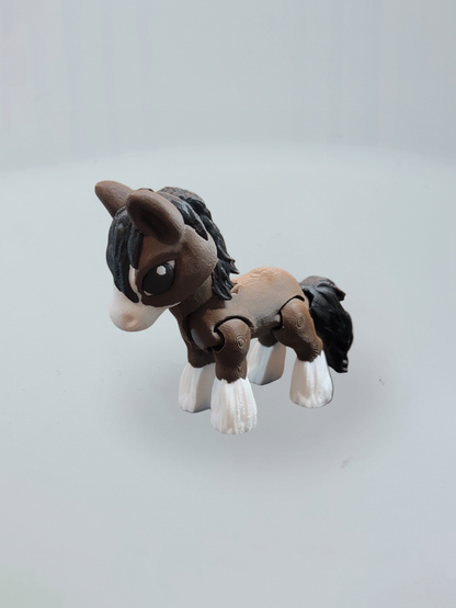 Brown and White Clydesdale